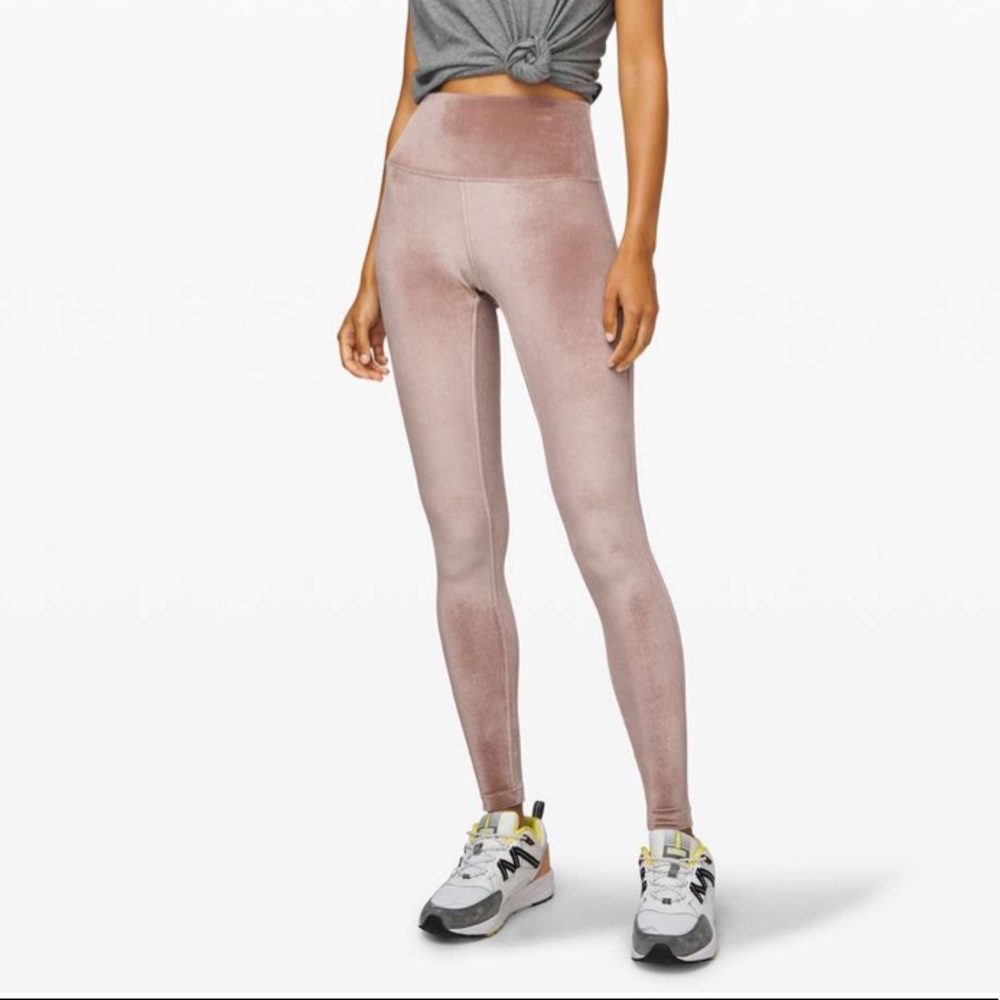Lululemon wunder lounge high rise tight 28” velvet in Spanish oak
